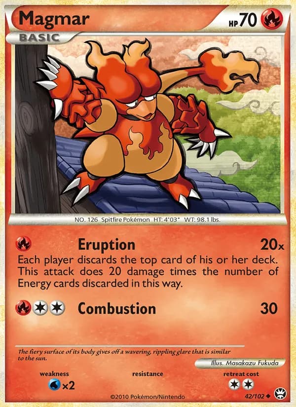 Magmar card in English