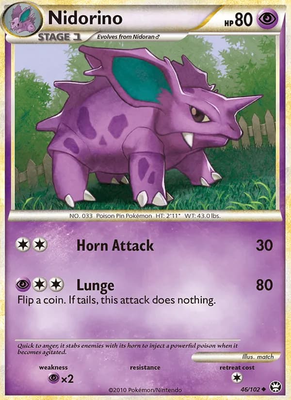 Nidorino card in English