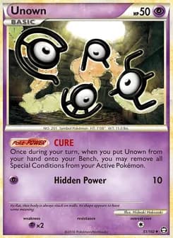 Unown card in English