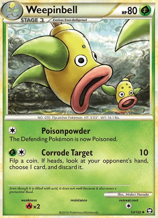 Weepinbell card in English