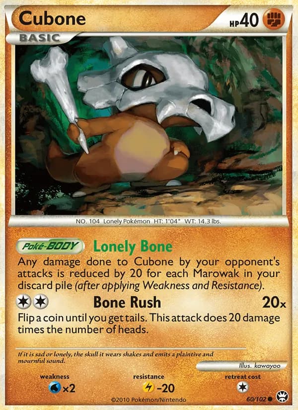 Cubone card in English