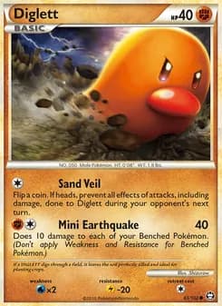 Diglett card in English