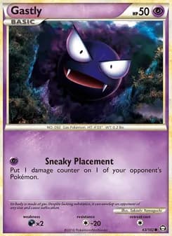 Gastly card in English