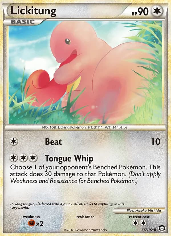 Lickitung card in English