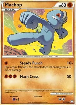 Machop card in English