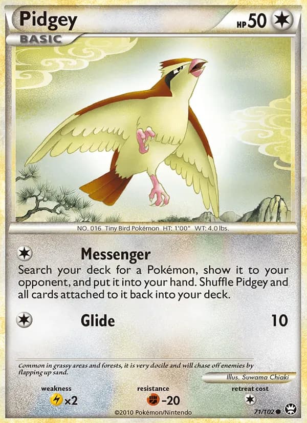 Pidgey card in English