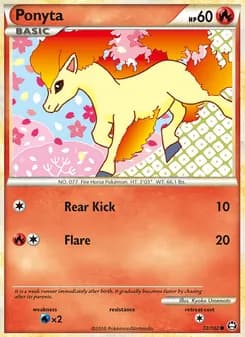 Ponyta card in English