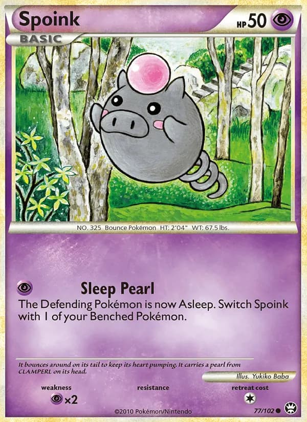 Spoink card in English