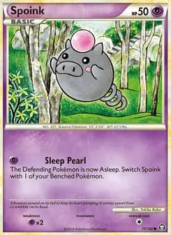 Spoink card in English