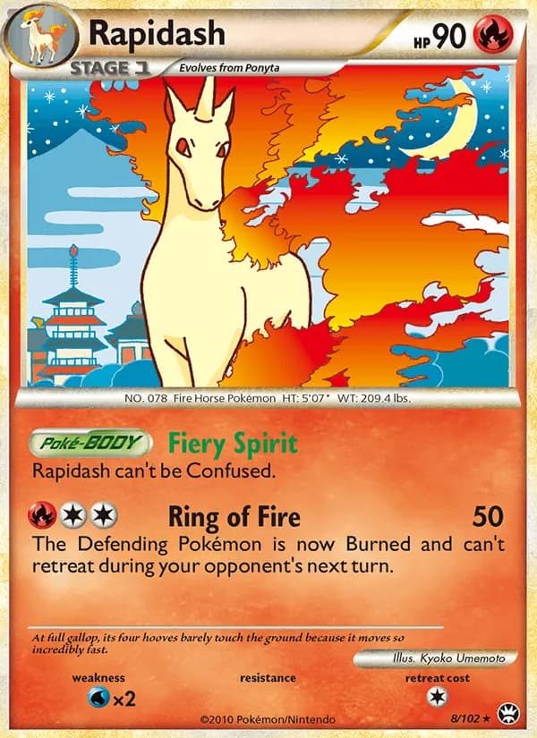 Rapidash card in English