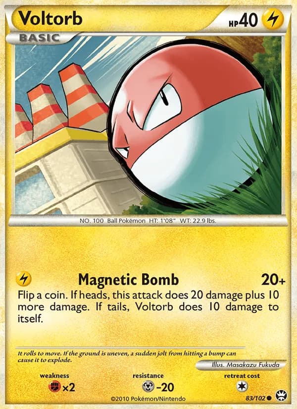 Voltorb card in English