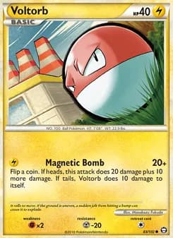 Voltorb card in English