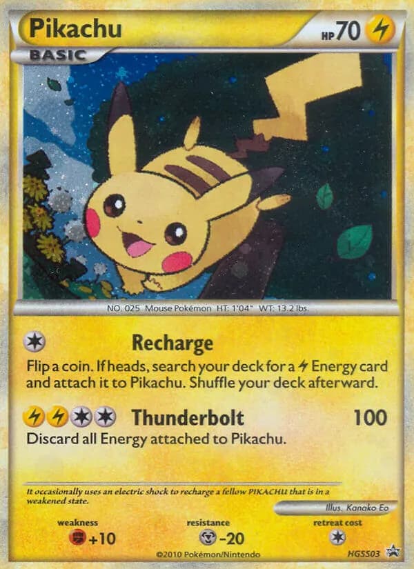 Pikachu card in English