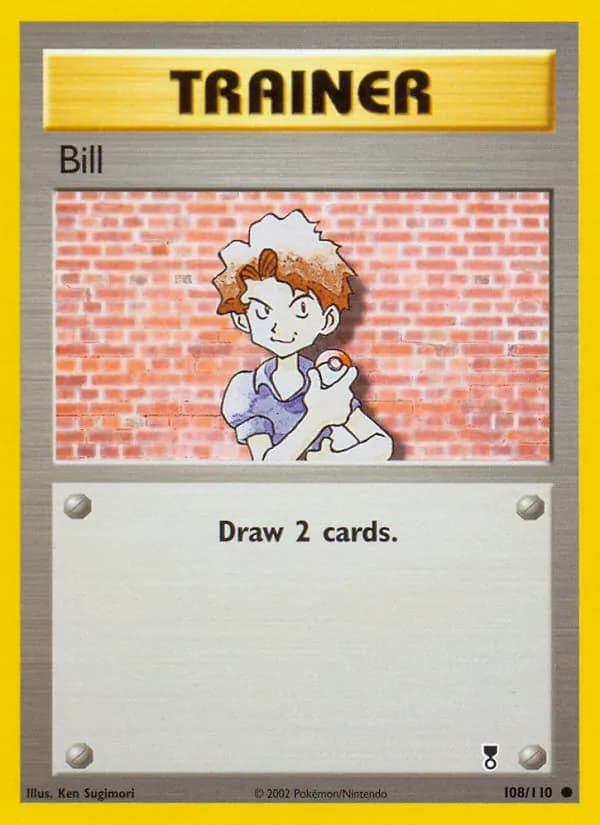 Bill card in English