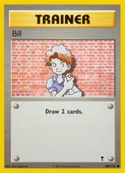 Bill card in English