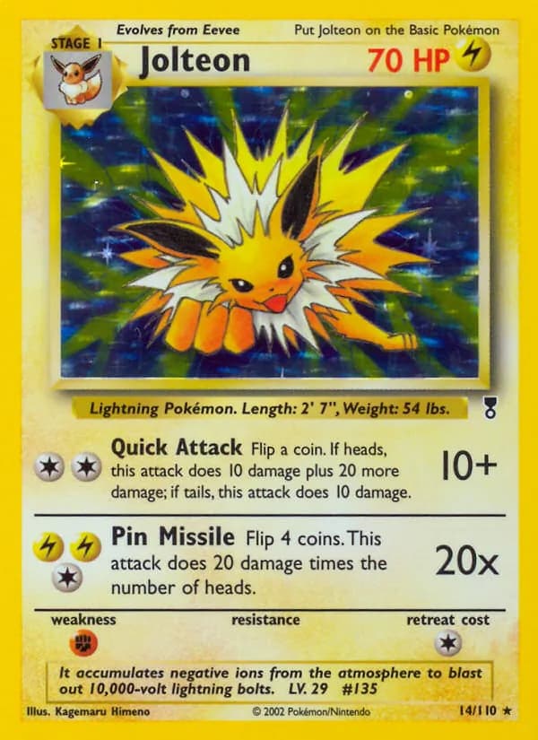 Jolteon card in English