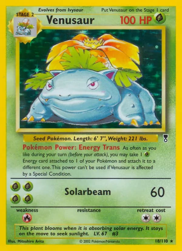 Venusaur card in English