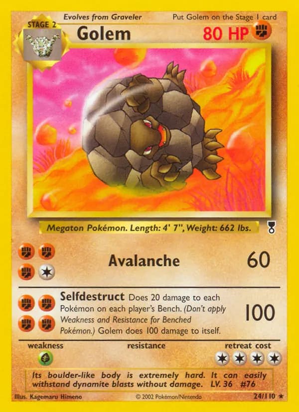 Golem card in English
