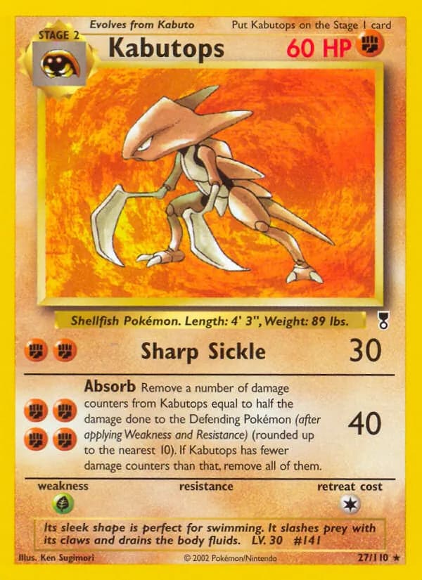 Kabutops card in English