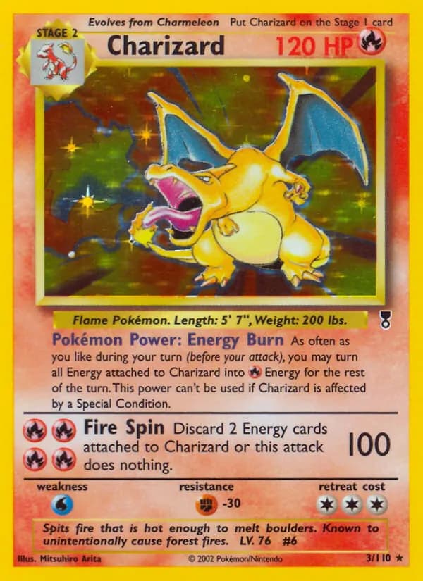 Charizard card in English