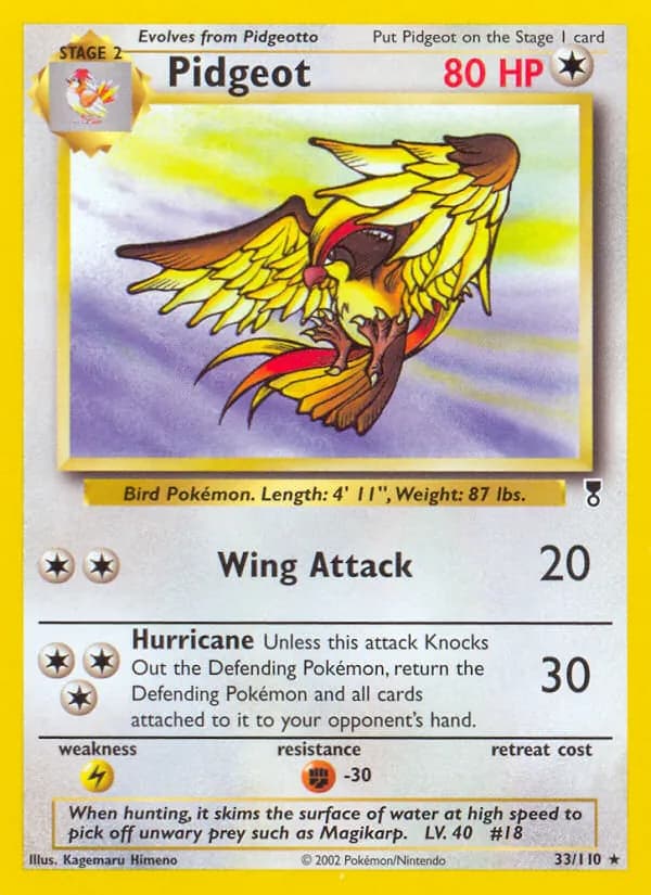 Pidgeot card in English
