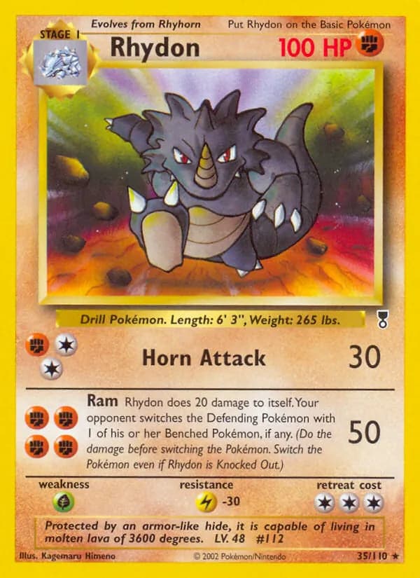 Rhydon card in English