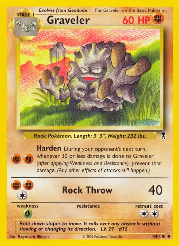 Graveler card in English