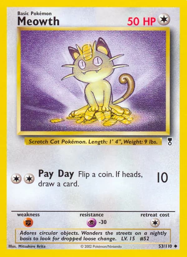 Meowth card in English