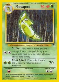 Metapod card in English