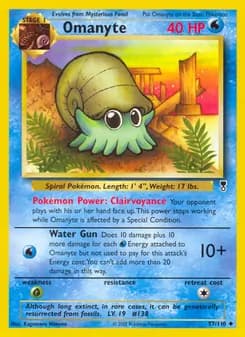Omanyte card in English
