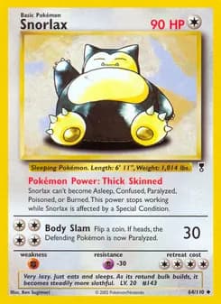 Snorlax card in English