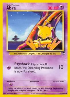 Abra card in English