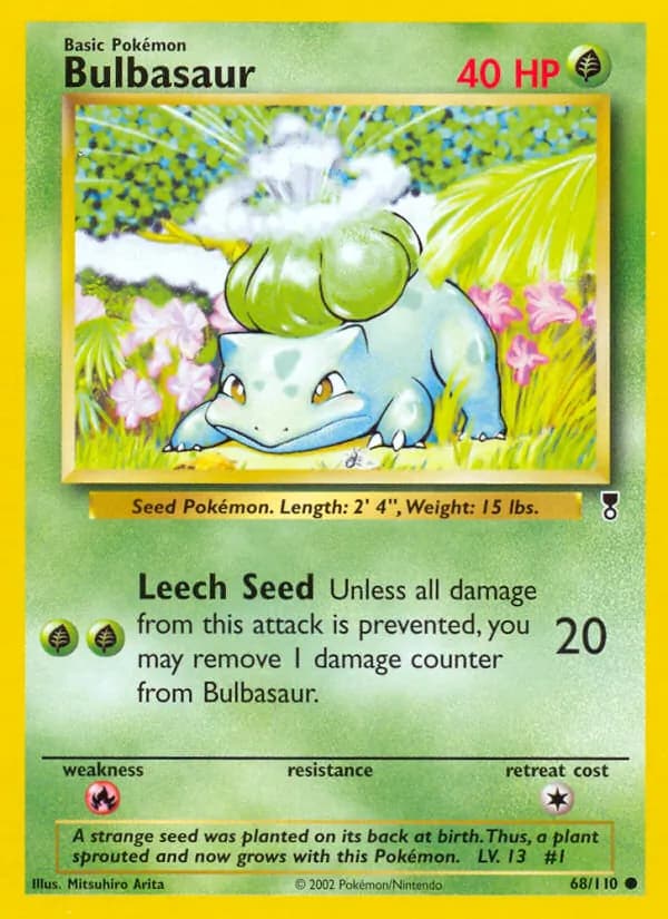 Bulbasaur card in English