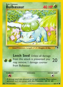 Bulbasaur card in English