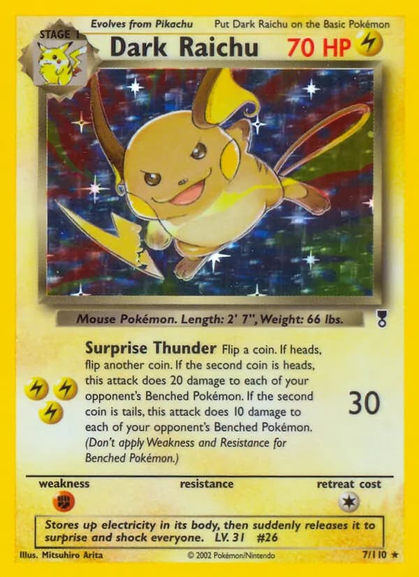 Dark Raichu card in English