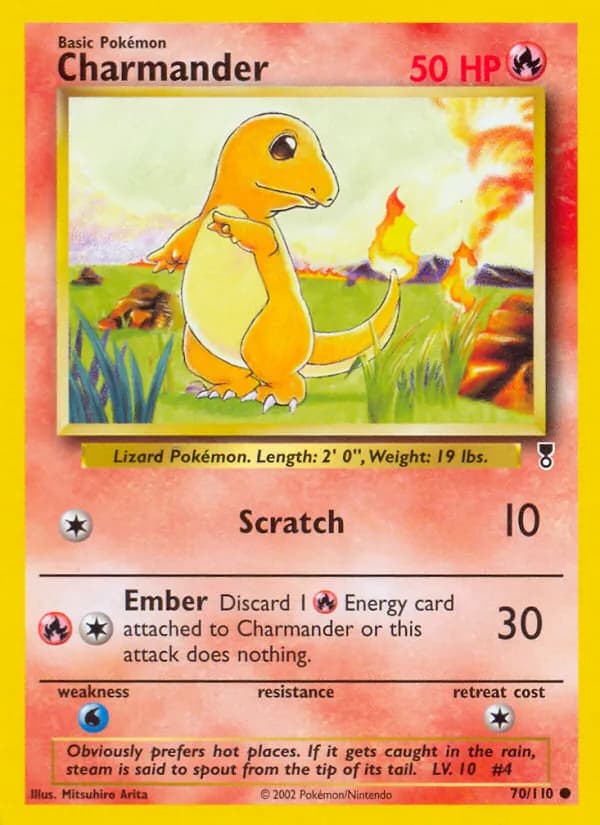 Charmander card in English