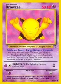Drowzee card in English