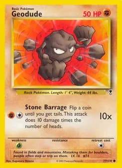 Geodude card in English