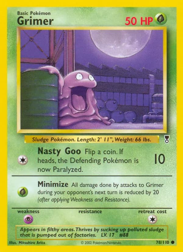 Grimer card in English