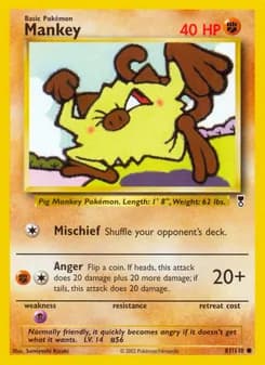 Mankey card in English