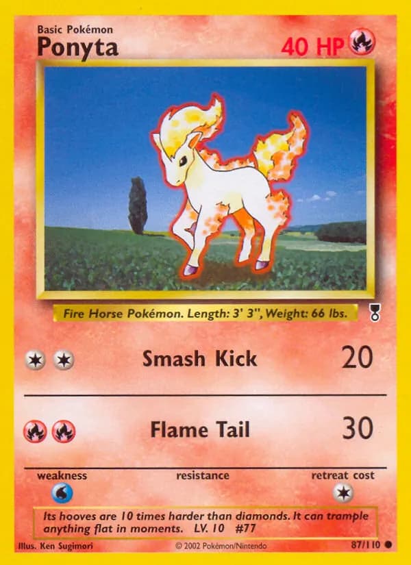 Ponyta card in English