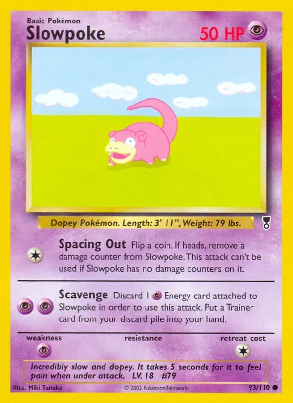 Slowpoke card in English