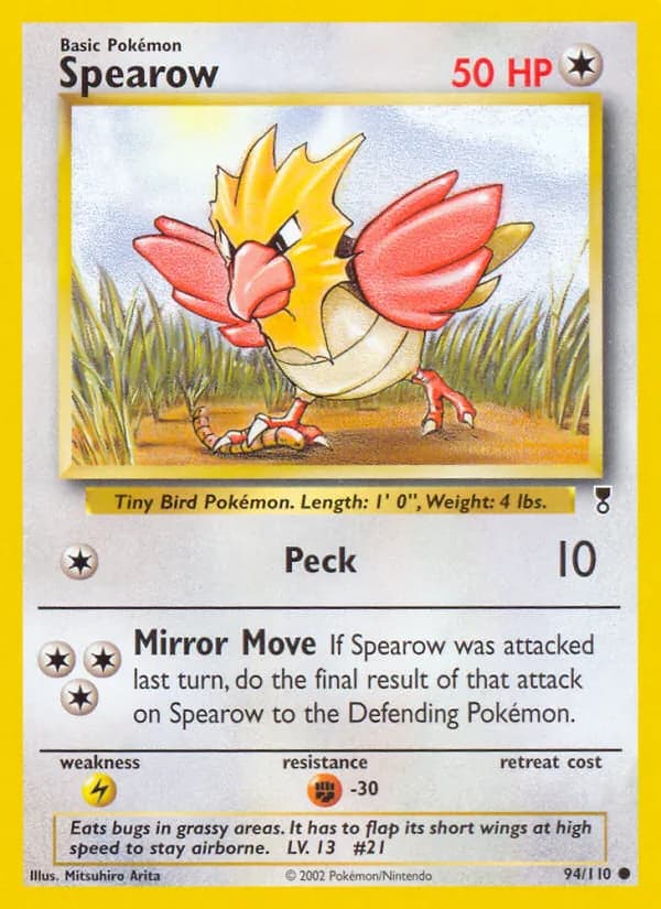 Spearow card in English