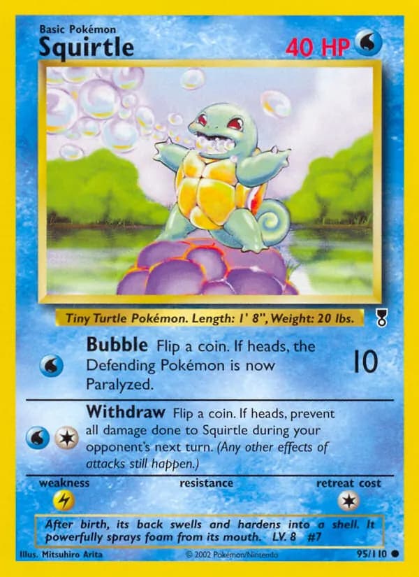 Squirtle card in English