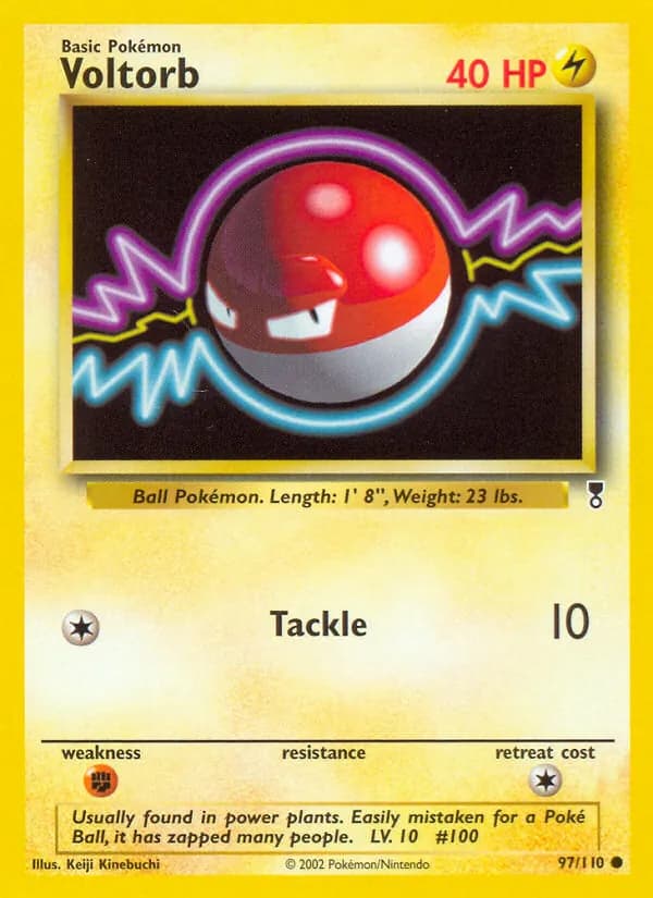 Voltorb card in English