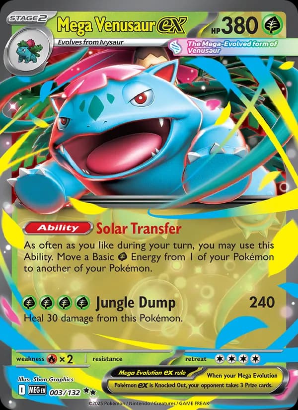 Mega Venusaur ex card in English