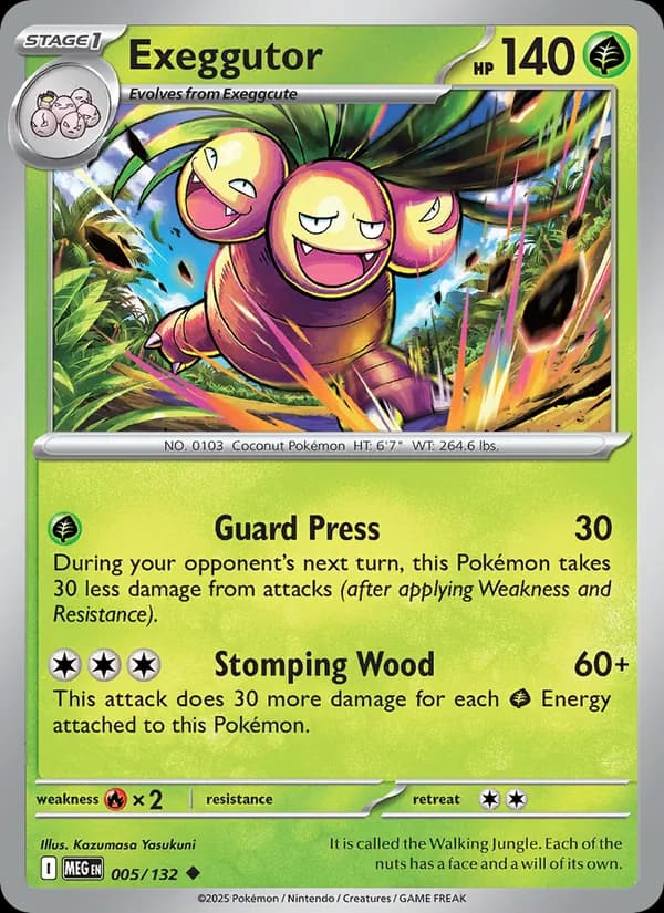 Exeggutor card in English