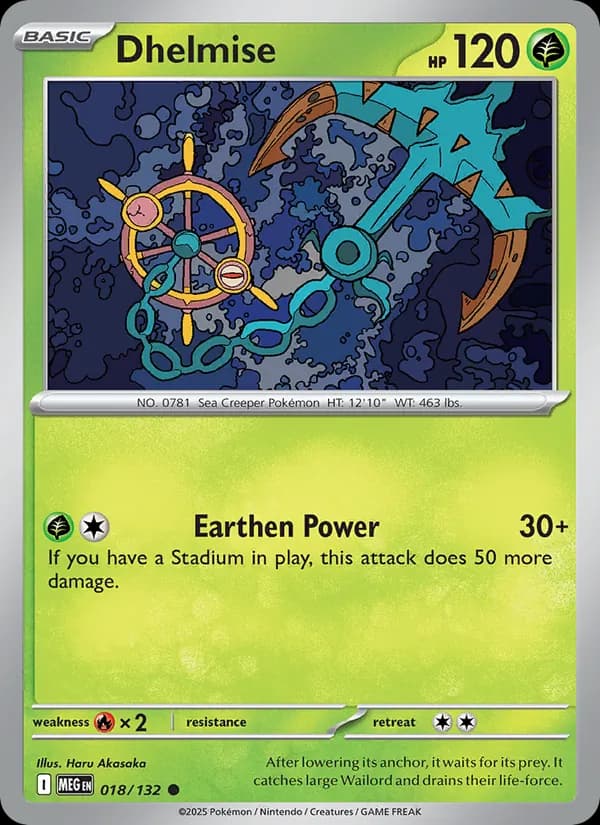 Dhelmise card in English