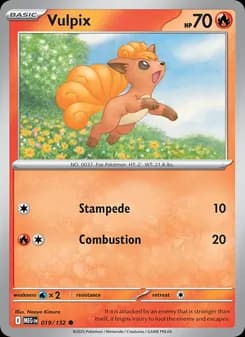 Vulpix card in English