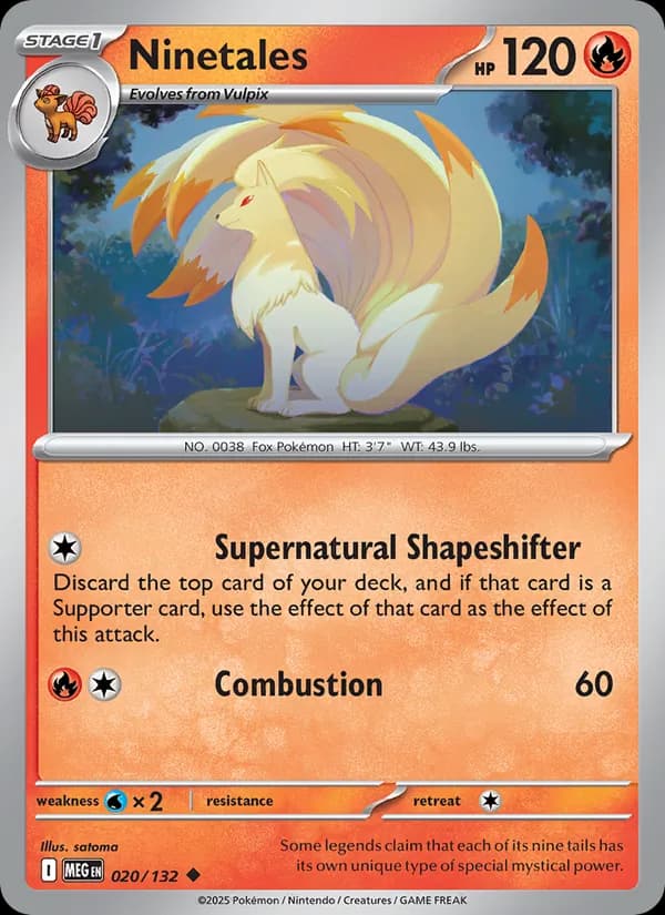 Ninetales card in English